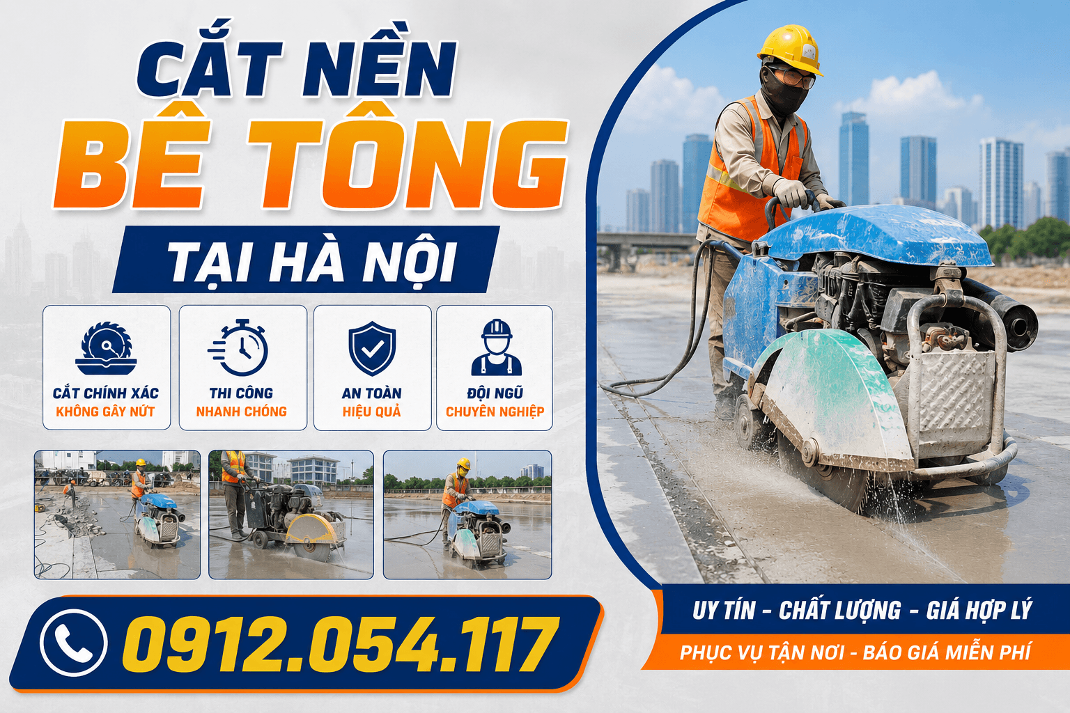 Cắt Nền Bê Tông ở Hà Nội