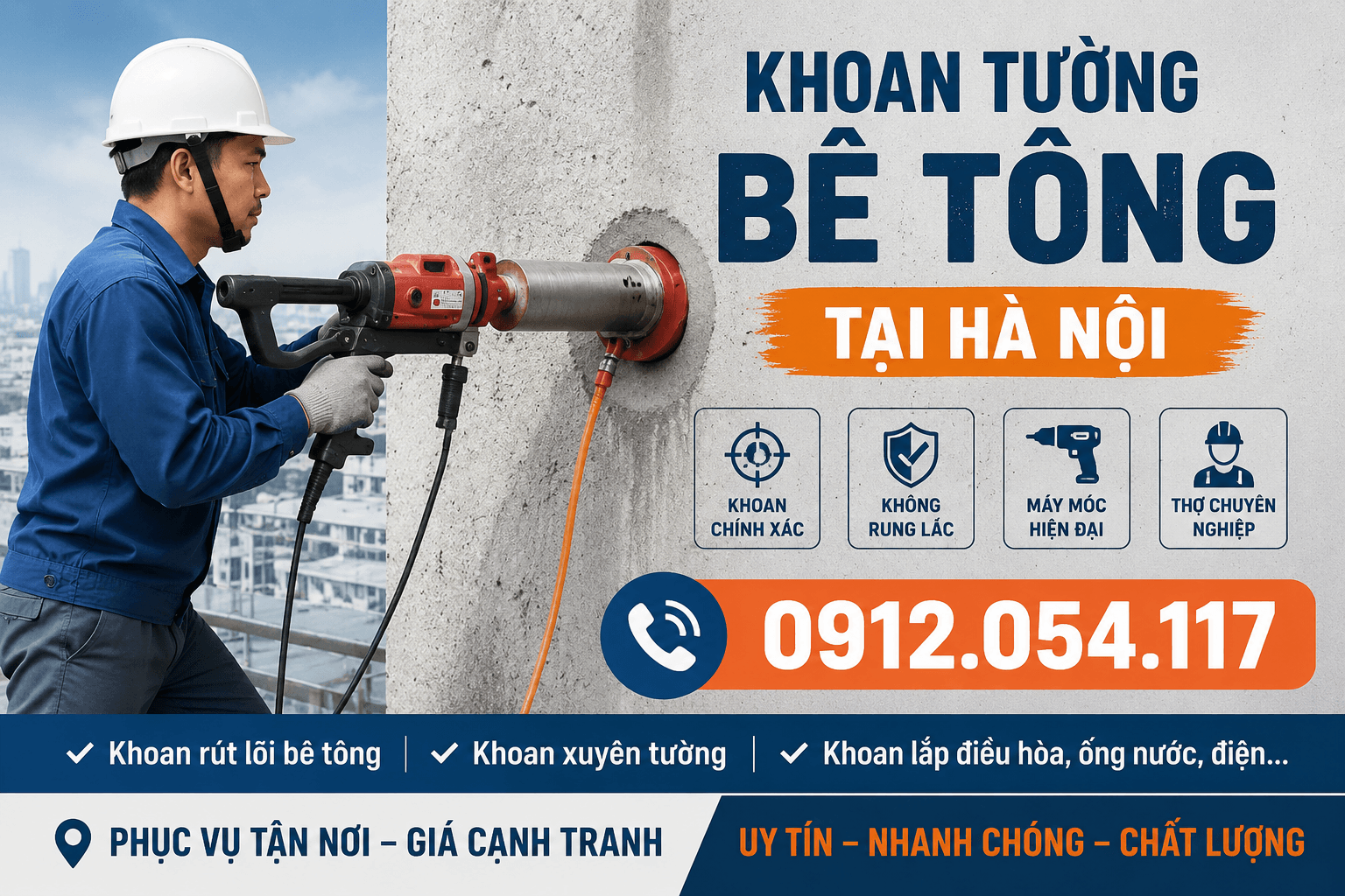 Khoan Tường Bê Tông Hà Nội
