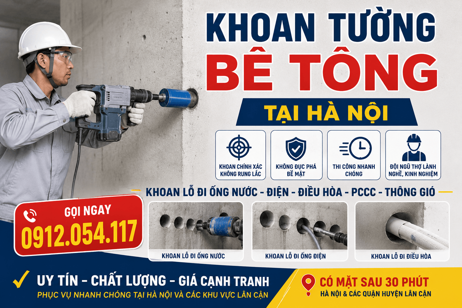 Khoan Tường Bê Tông
