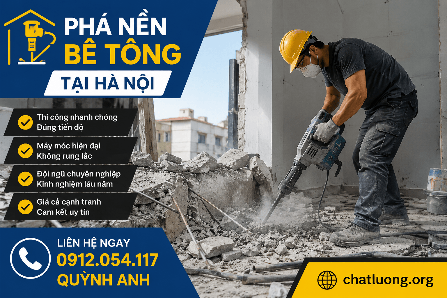 Khoan cắt bê tông Quỳnh Anh