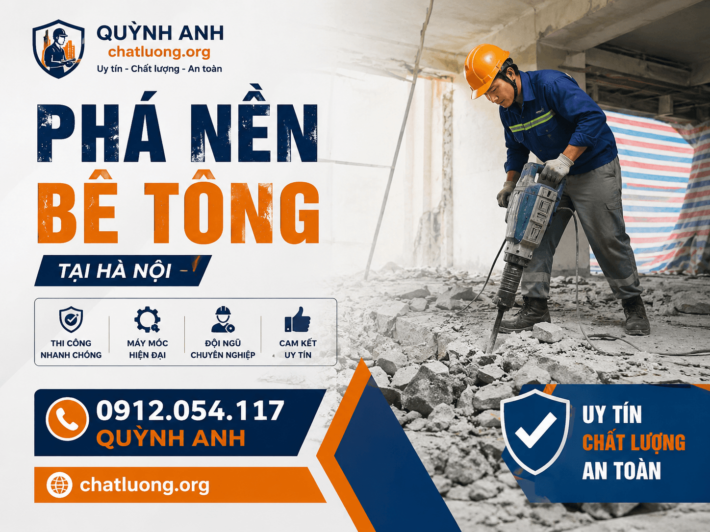 Phá Nền Bê Tông ở Hà Nội