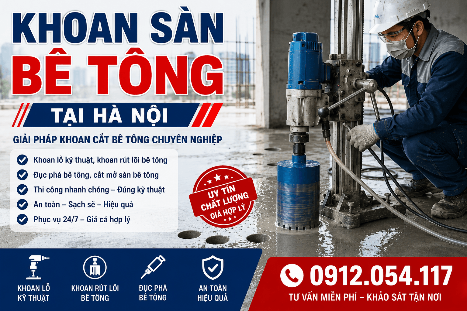 Khoan Sàn Bê Tông Hà Nội