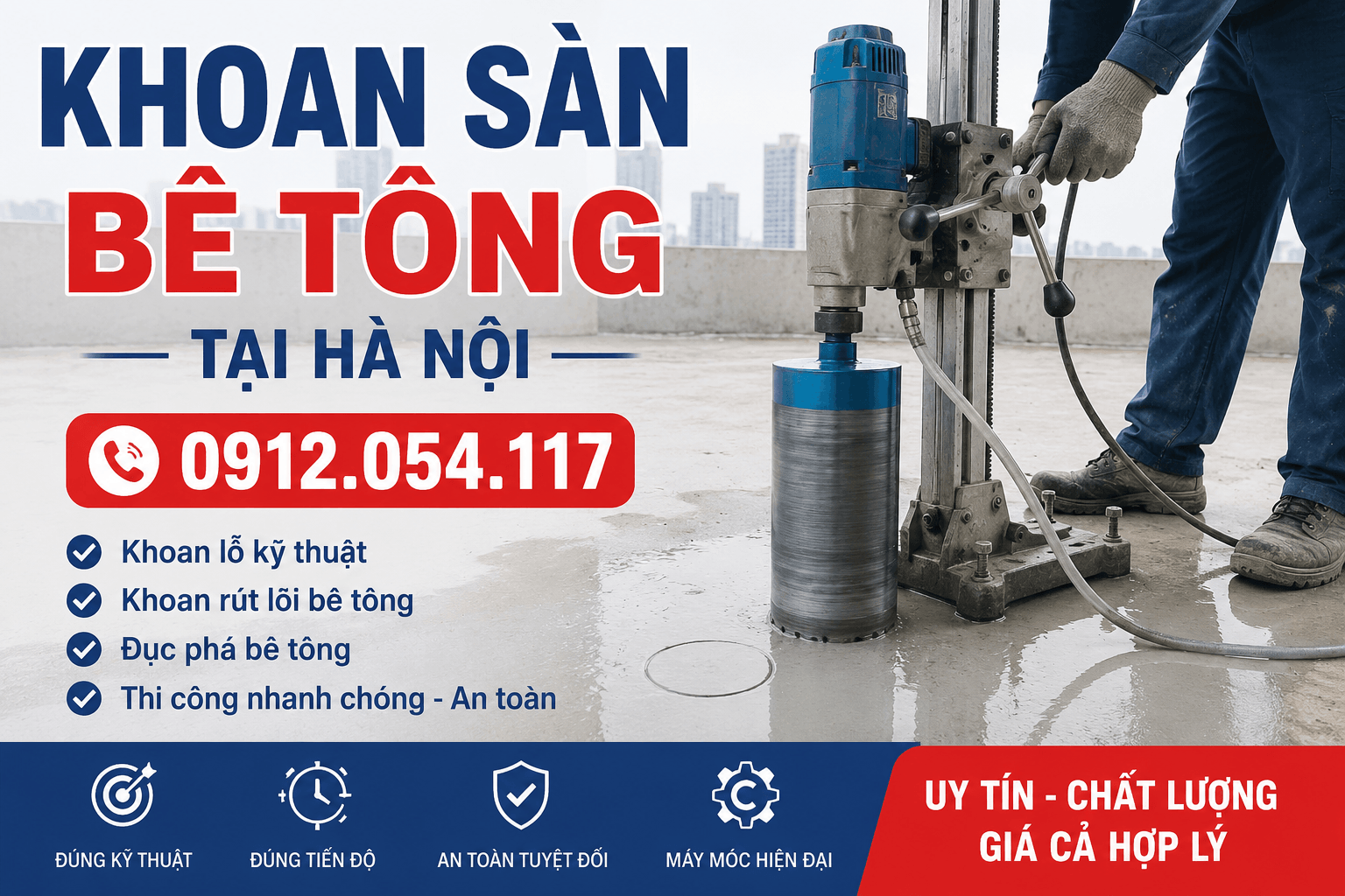 Khoan Sàn Bê Tông Tại Hà Nội