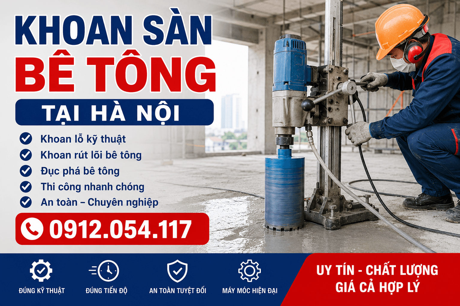 Khoan Sàn Bê Tông Uy Tín