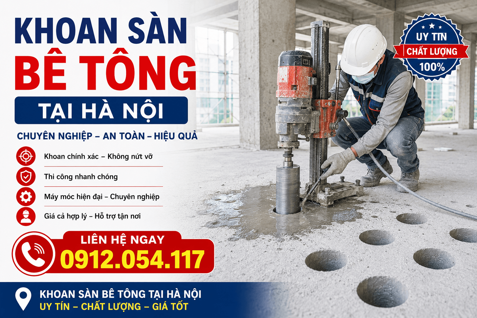 Khoan Sàn Bê Tông ở Hà Nội
