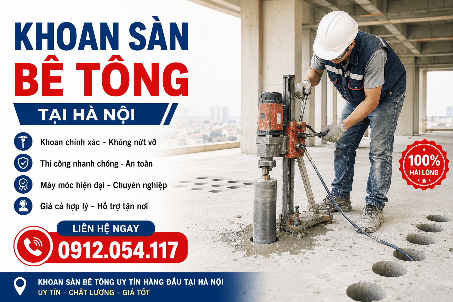 Khoan Sàn Bê Tông ở Tại Hà Nội