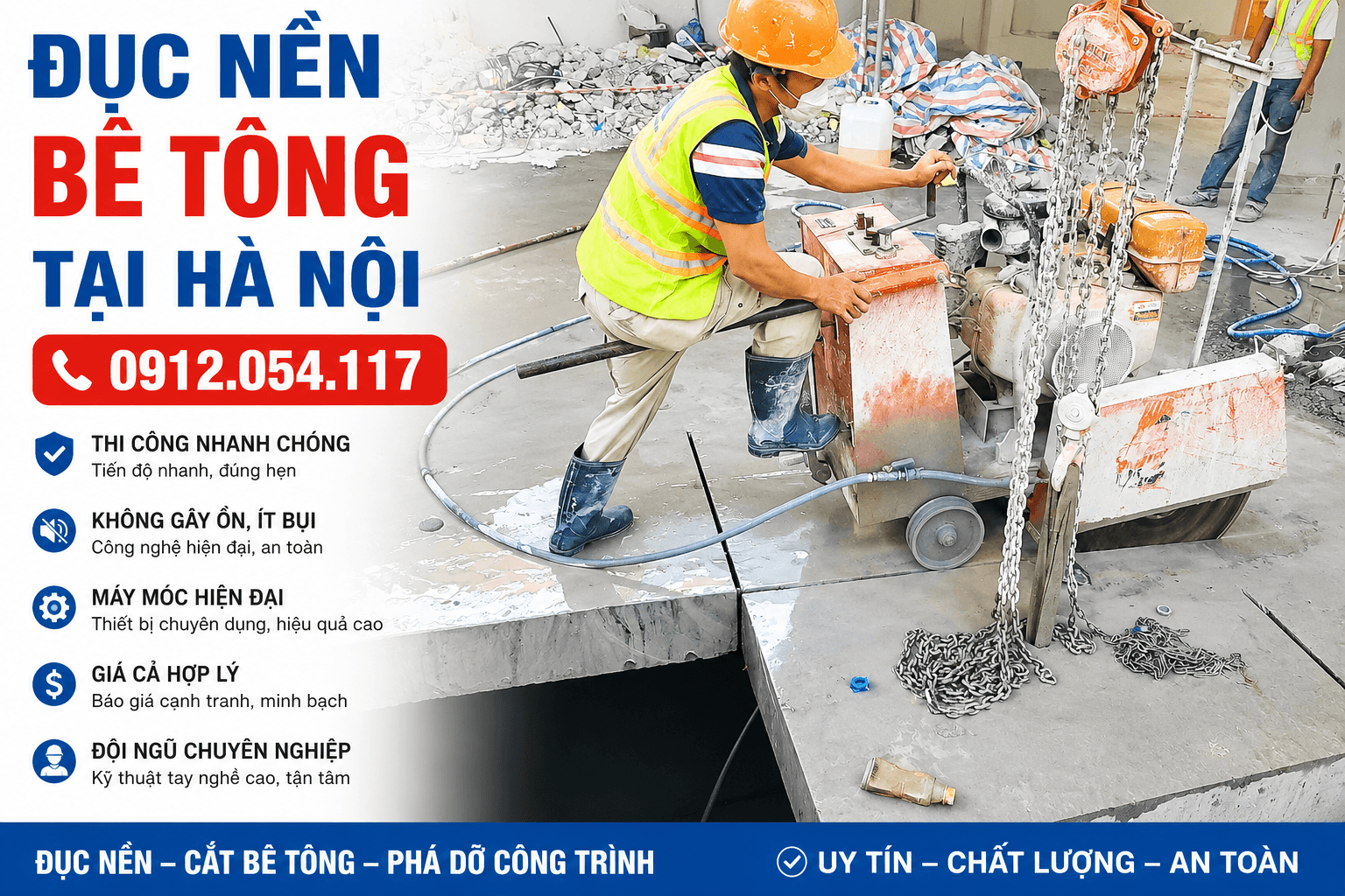Đục Nền Bê Tông Hà Nội