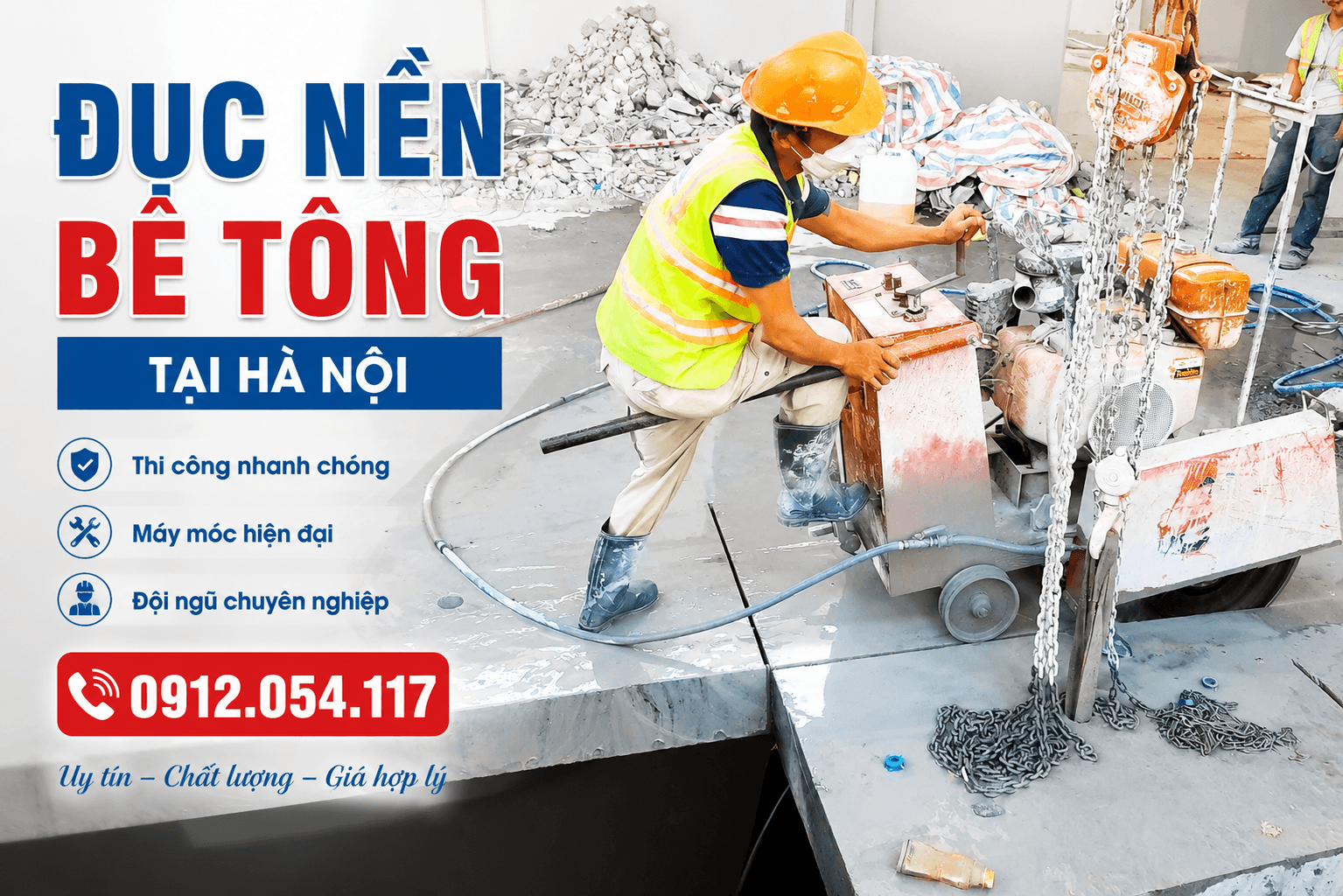 Đục Nền Bê Tông ở Hà Nội